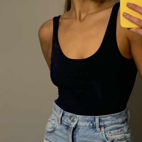 Backless navy thong bodysuit - Picture 2 of 6